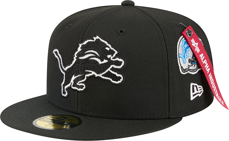 Alpha Industries x Detroit Lions Black 59FIFTY Fitted Hat