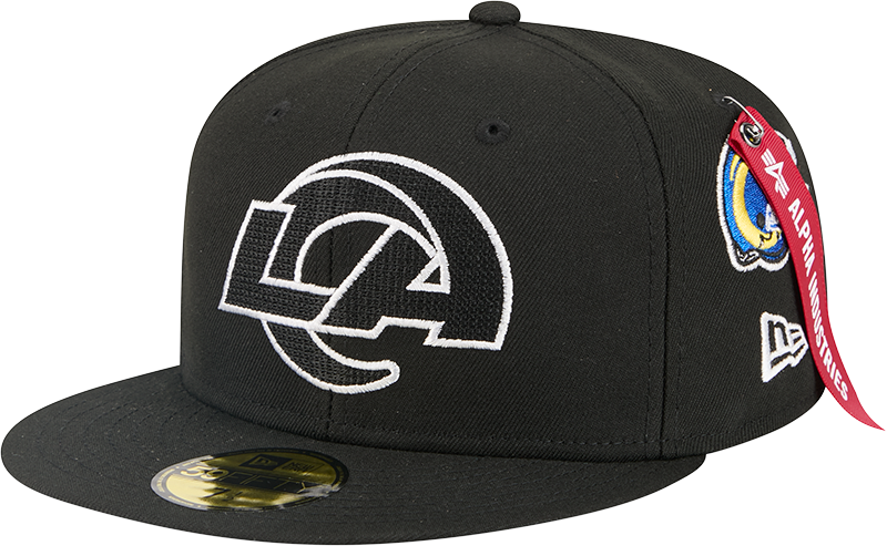 Alpha Industries x Los Angeles Rams Black 59FIFTY Fitted Hat