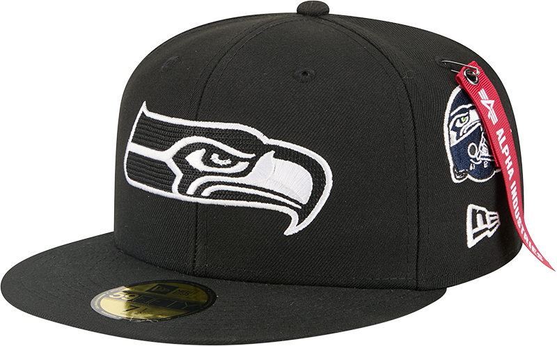 Alpha Industries x Seattle Seahawks Black 59FIFTY Fitted Hat