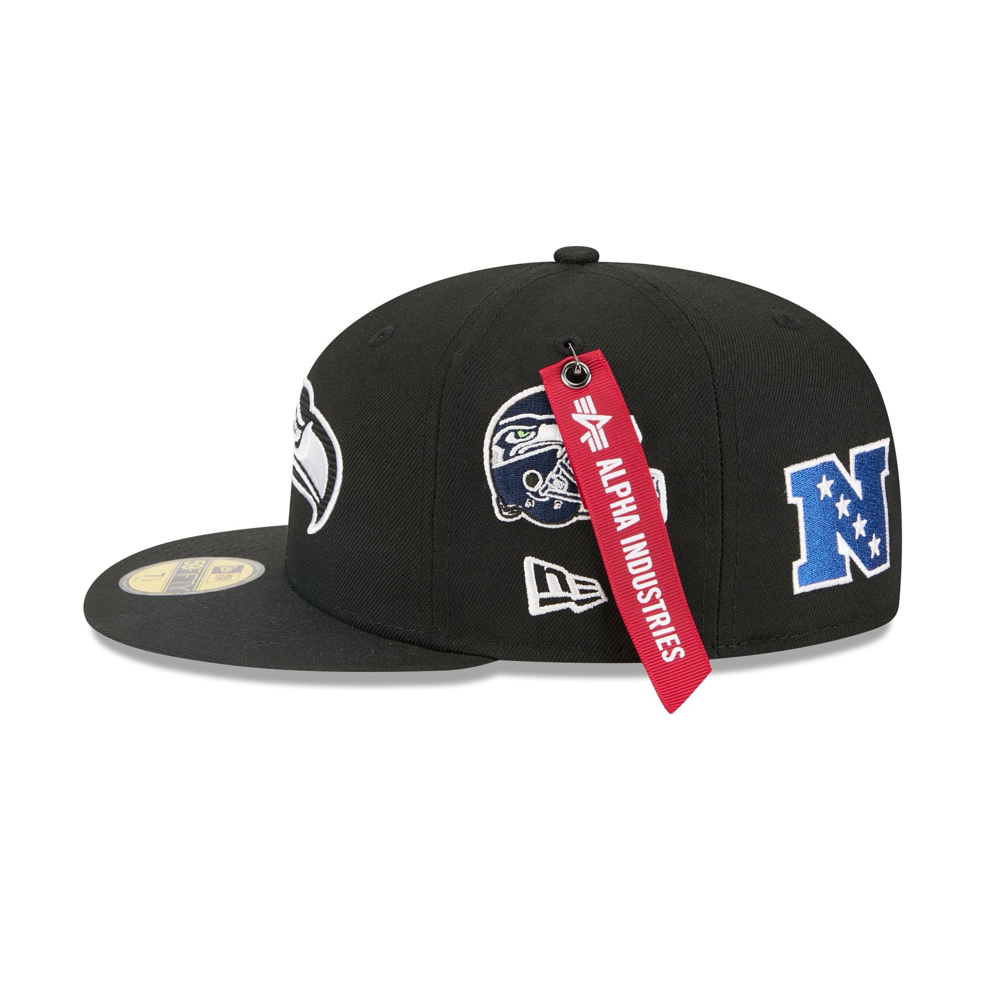 Alpha Industries x Seattle Seahawks Black 59FIFTY Fitted Hat