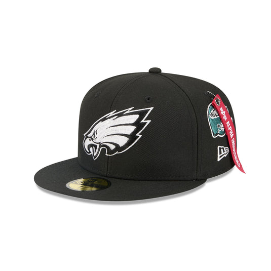 Alpha Industries x Philadelphia Eagles Black 59FIFTY Fitted Hat - New Era Cap