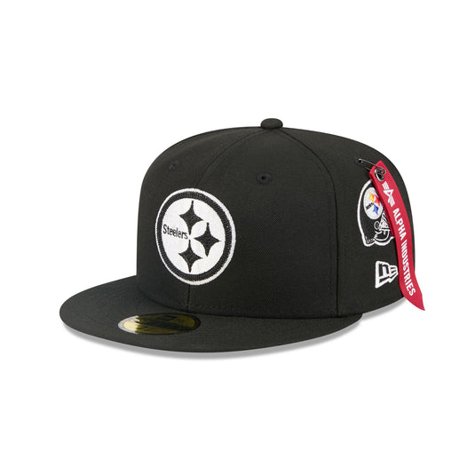 Alpha Industries x Pittsburgh Steelers Black 59FIFTY Fitted Hat - New Era Cap