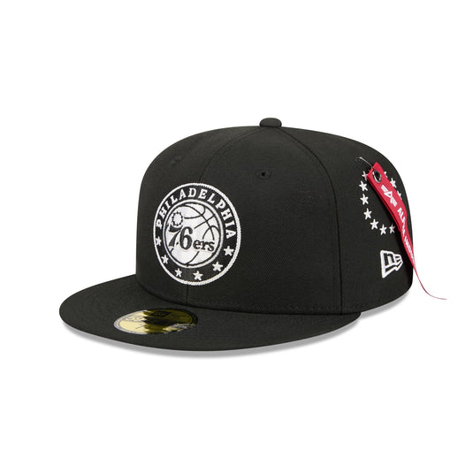 Alpha Industries x Philadelphia 76ers Black 59FIFTY Fitted Hat - New Era Cap