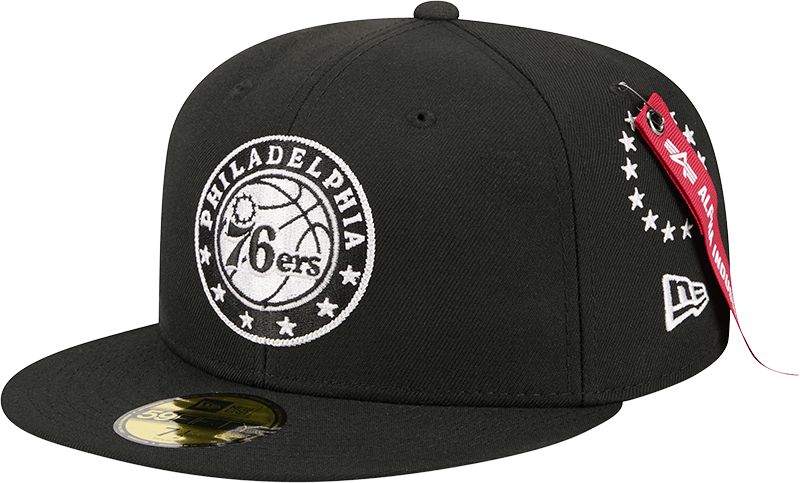 Alpha Industries x Philadelphia 76ers Black 59FIFTY Fitted Hat
