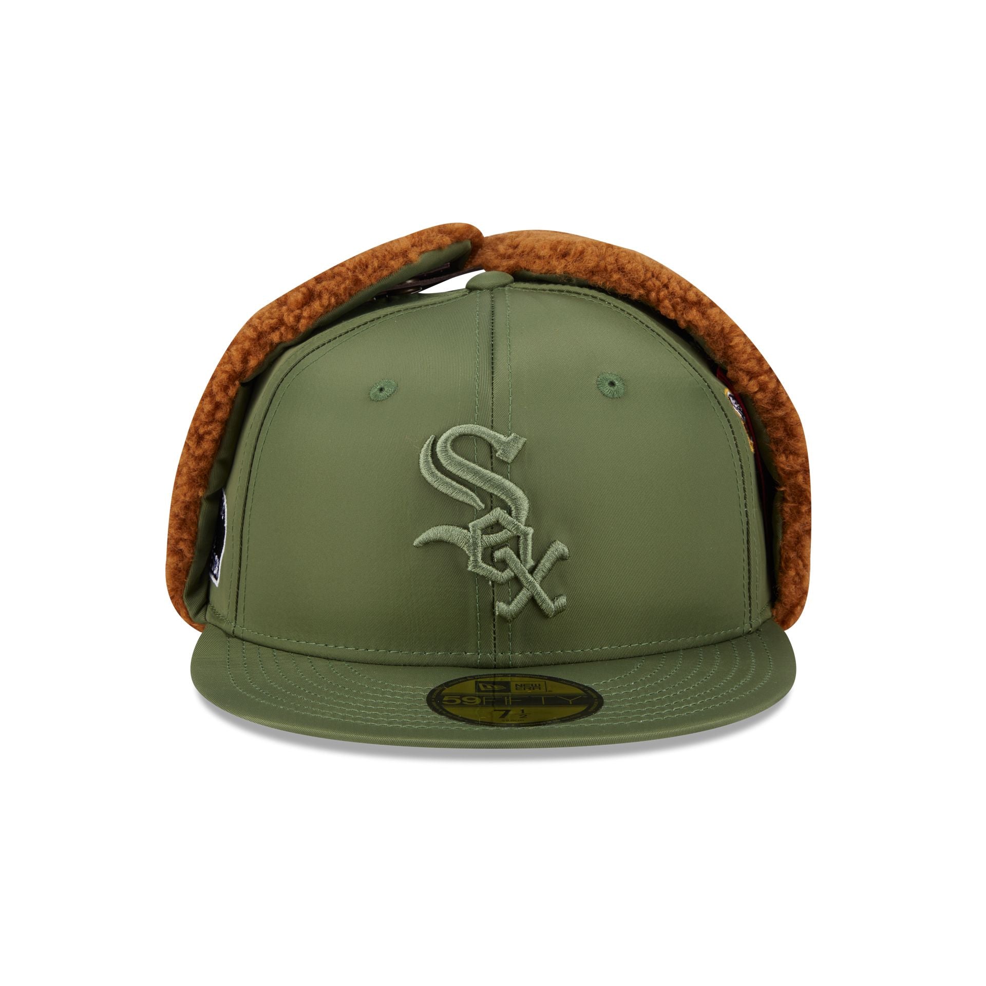 Alpha Industries x Chicago White Sox Olive Green Dog Ear 59FIFTY Fitted Hat