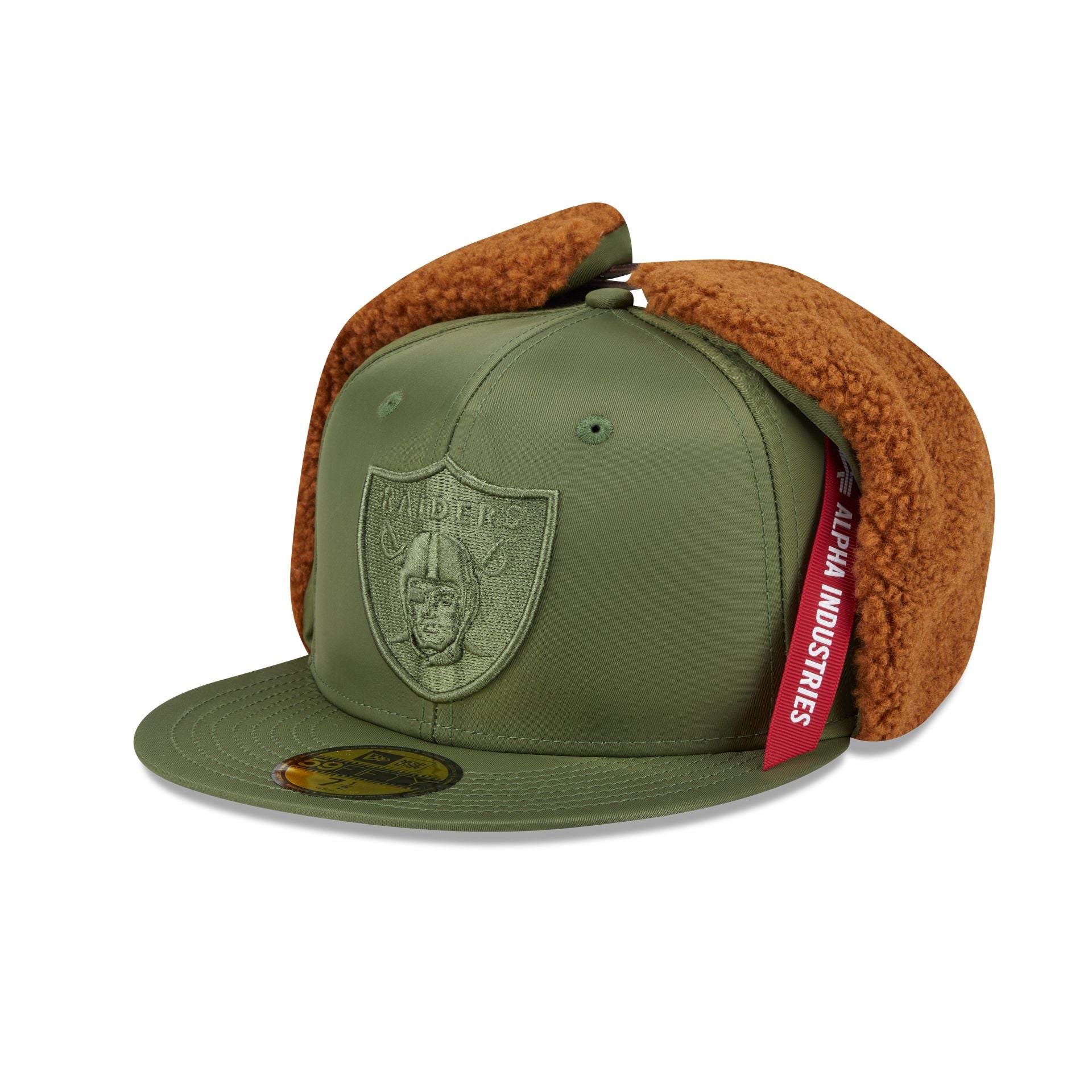Alpha Industries x Las Vegas Raiders Olive Green Dog Ear 59FIFTY