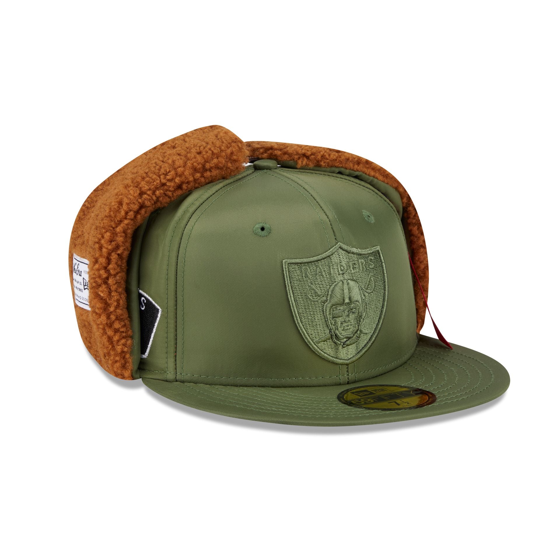 Alpha Industries x Las Vegas Raiders Olive Green Dog Ear 59FIFTY
