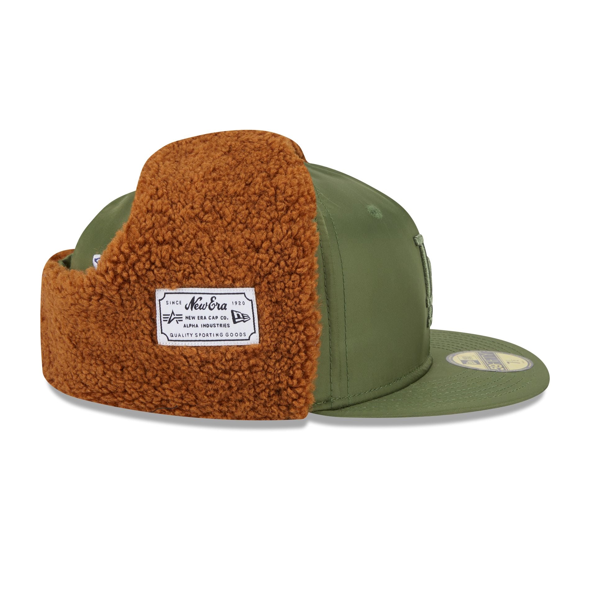 Alpha Industries x Los Angeles Dodgers Olive Green Dog Ear 59FIFTY