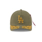 Alpha Industries x Los Angeles Dodgers Olive Green 9FORTY M-Crown A-Frame Snapback Hat