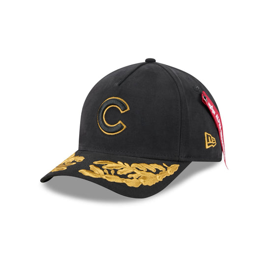 Alpha Industries x Chicago Cubs Black 9FORTY M-Crown A-Frame Snapback Hat - New Era Cap