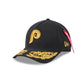 Alpha Industries x Philadelphia Phillies Black 9FORTY M-Crown A-Frame Snapback Hat