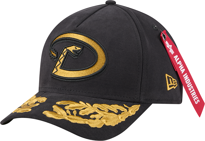 Alpha Industries x Arizona Diamondbacks Black 9FORTY M-Crown A-Frame Snapback Hat