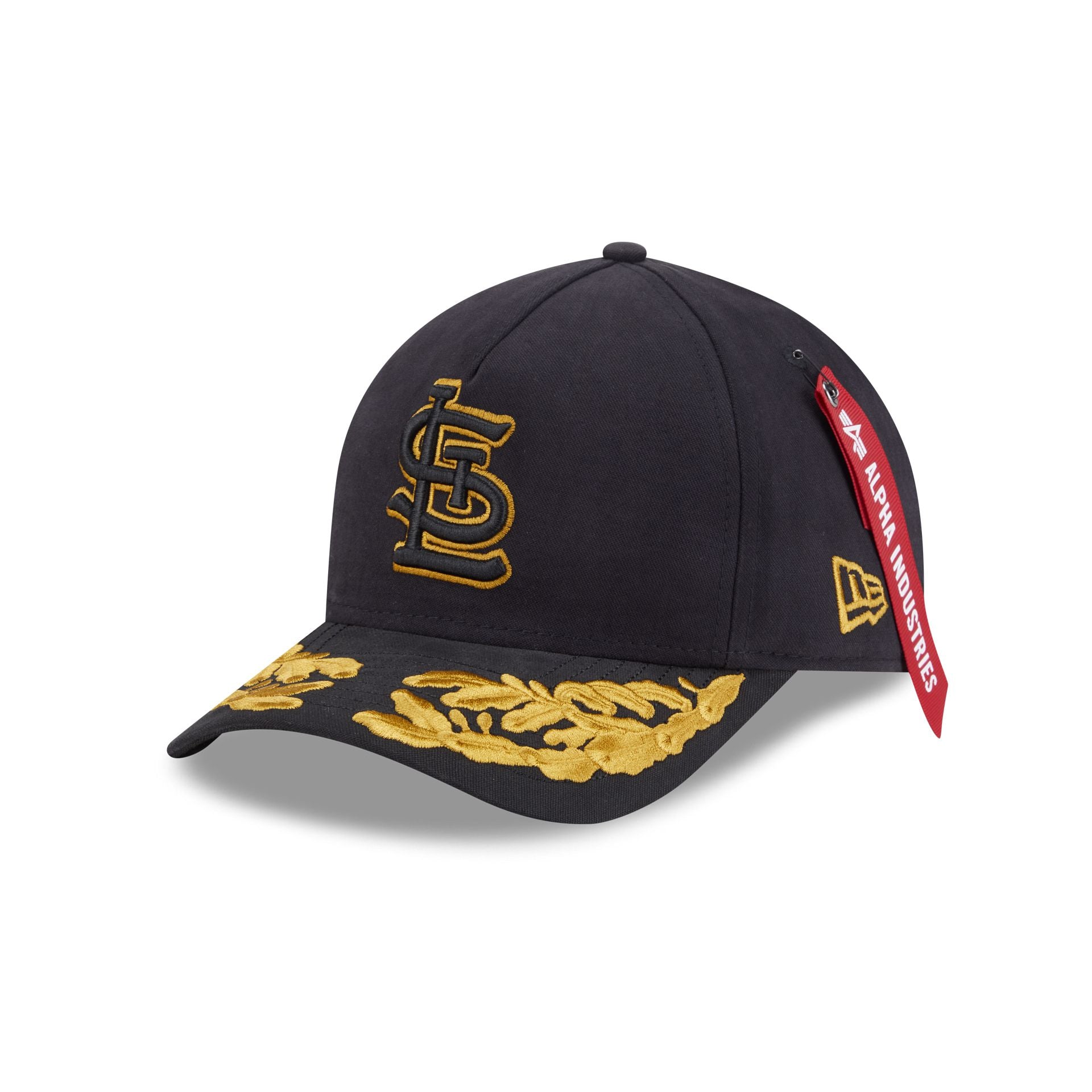 Alpha Industries x St. Louis Cardinals Black 9FORTY M-Crown A-Frame Sn ...