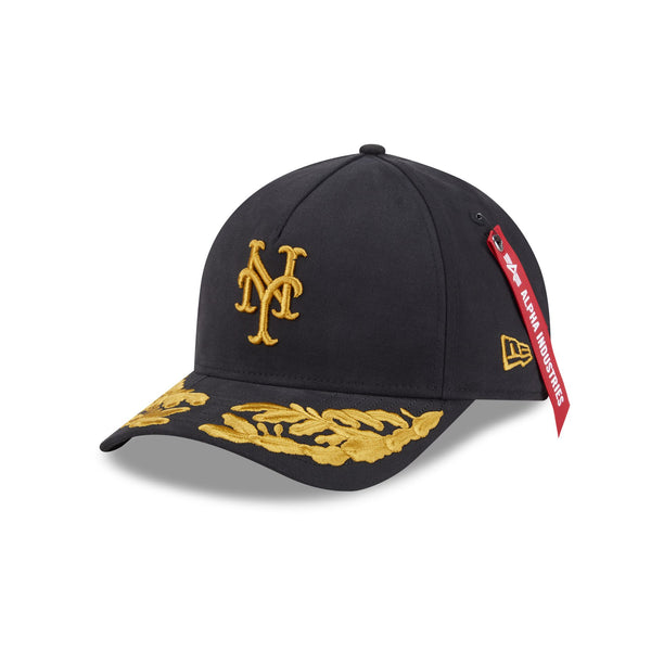 Alpha Industries x New York Mets Black 9FORTY M-Crown A-Frame