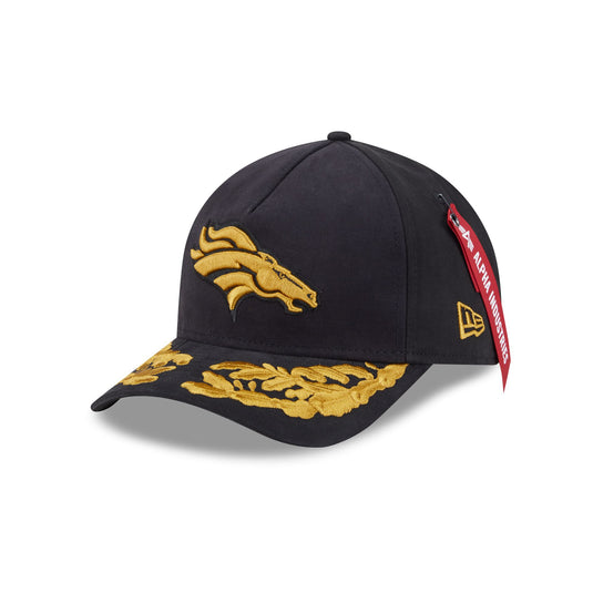 Alpha Industries x Denver Broncos Black 9FORTY M-Crown A-Frame Snapback Hat - New Era Cap
