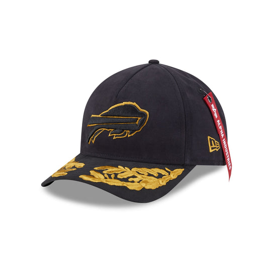Alpha Industries x Buffalo Bills Black 9FORTY M-Crown A-Frame Snapback Hat - New Era Cap