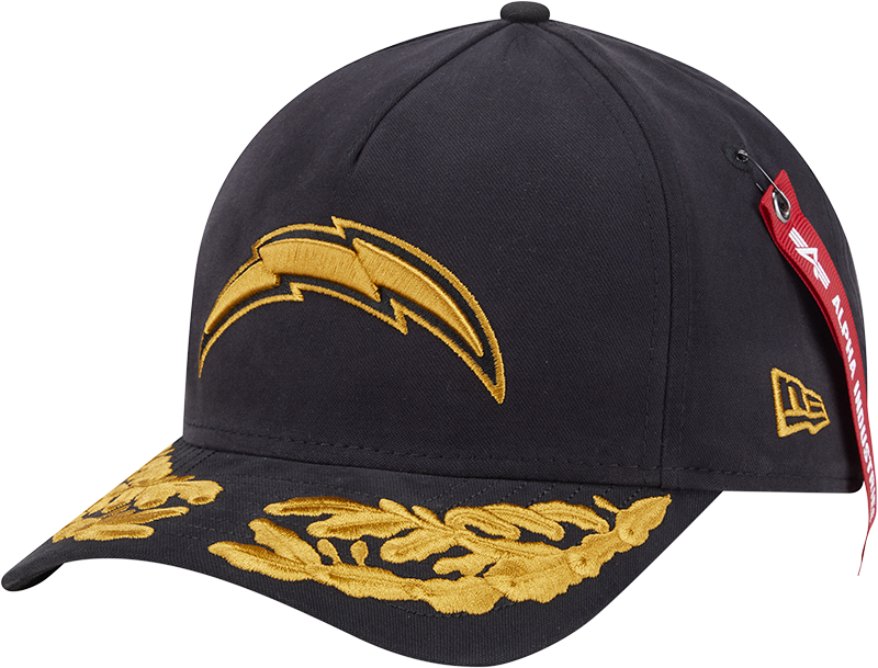 Alpha Industries x Los Angeles Chargers Black 9FORTY M-Crown A-Frame Snapback Hat