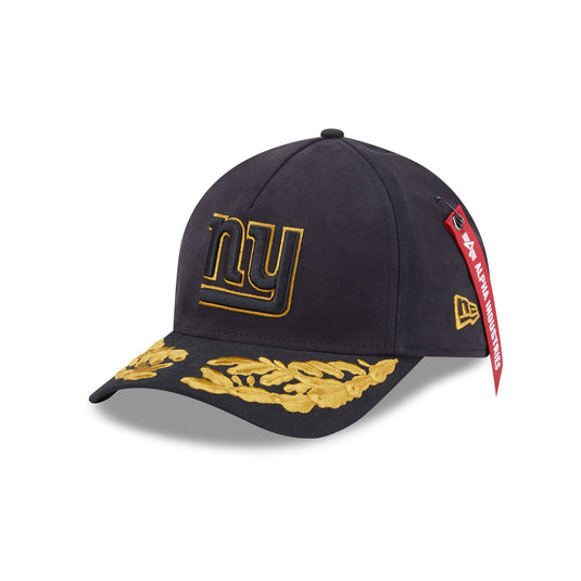 Alpha Industries x New York Giants Black 9FORTY M-Crown A-Frame Snapback Hat - New Era Cap