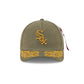 Alpha Industries x Chicago White Sox Olive Green 9FORTY M-Crown A-Frame Snapback Hat