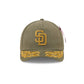 Alpha Industries x San Diego Padres Olive Green 9FORTY M-Crown A-Frame Snapback Hat