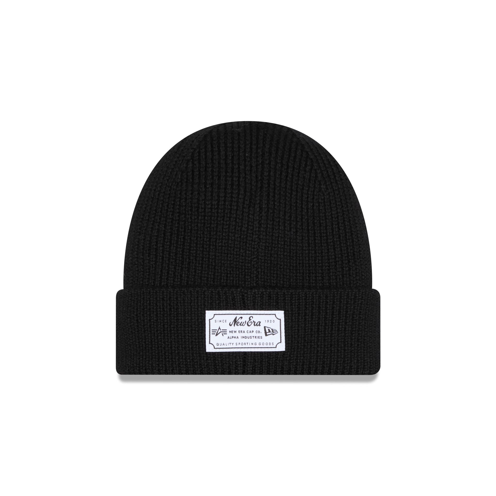 Alpha Industries x San Francisco 49ers Black Cuff Knit Hat – New