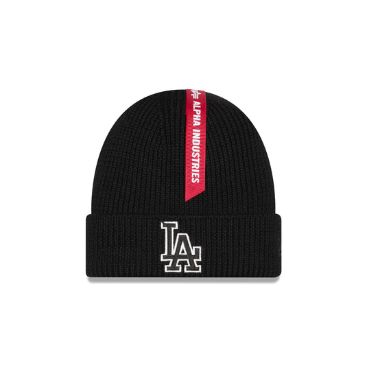 Alpha Industries x Los Angeles Dodgers Black Cuff Knit Hat - New Era Cap