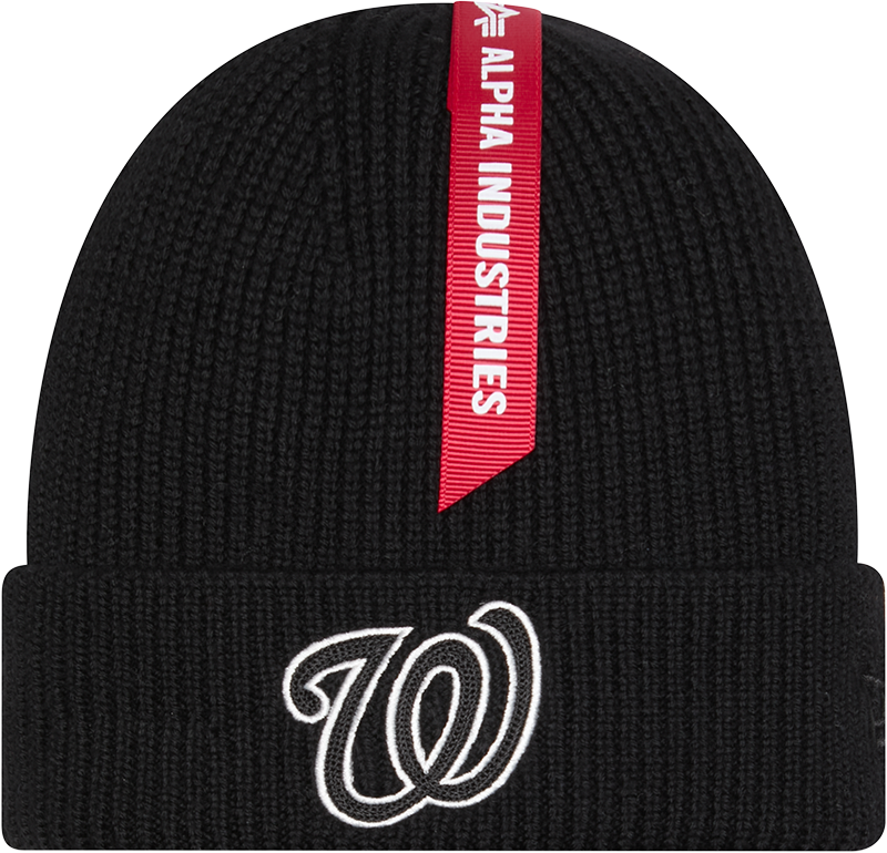 Alpha Industries x Washington Nationals Black Cuff Knit Hat