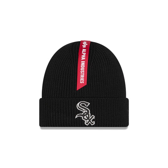 Alpha Industries x Chicago White Sox Black Cuff Knit Hat - New Era Cap