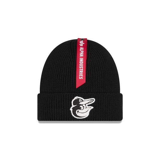 Alpha Industries x Baltimore Orioles Black Cuff Knit Hat - New Era Cap