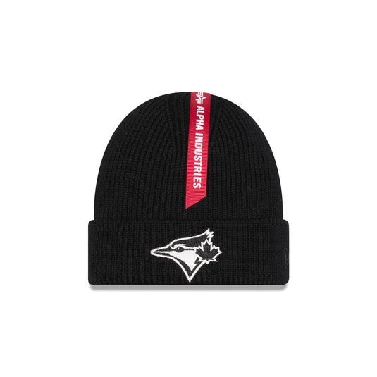Alpha Industries x Toronto Blue Jays Black Cuff Knit Hat - New Era Cap