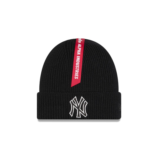 Alpha Industries x New York Yankees Black Cuff Knit Hat - New Era Cap