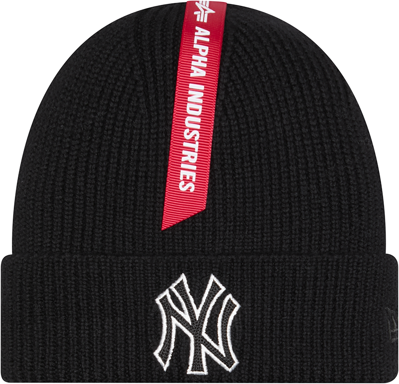 Alpha Industries x New York Yankees Black Cuff Knit Hat