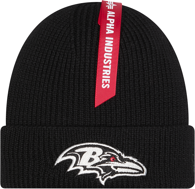 Alpha Industries x Baltimore Ravens Black Cuff Knit Hat