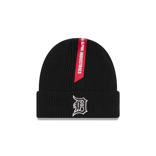 Alpha Industries x Detroit Tigers Black Cuff Knit Hat - New Era Cap