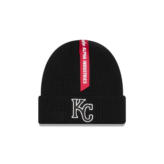 Alpha Industries x Kansas City Royals Black Cuff Knit Hat - New Era Cap