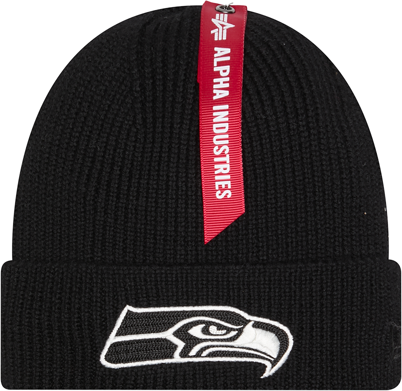 Alpha Industries x Seattle Seahawks Black Cuff Knit Hat