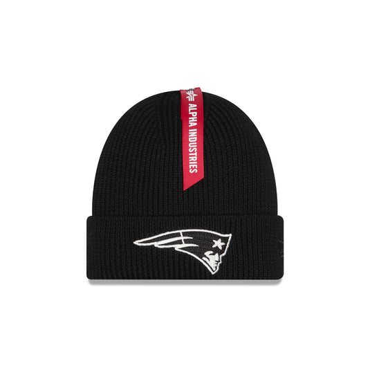 Alpha Industries x New England Patriots Black Cuff Knit Hat - New Era Cap