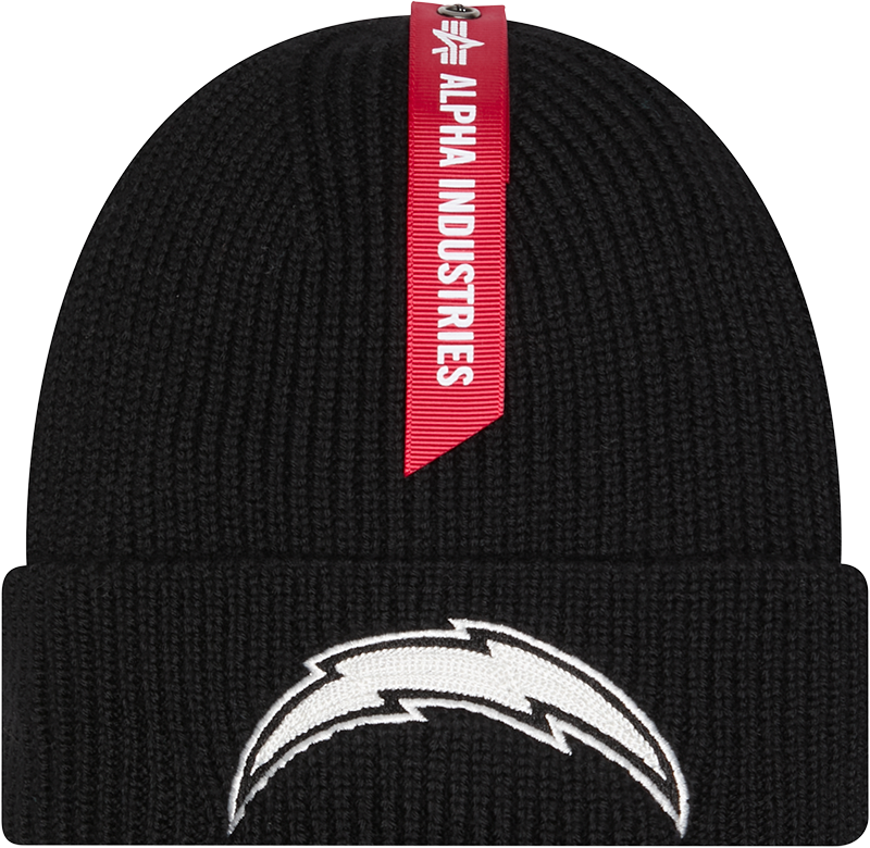 Alpha Industries x Los Angeles Chargers Black Cuff Knit Hat