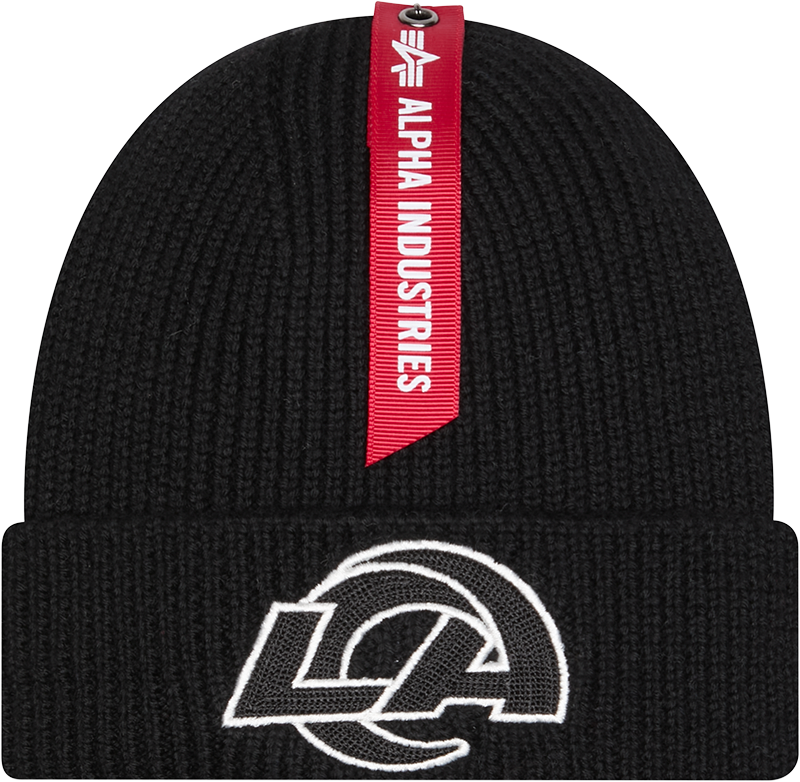 Alpha Industries x Los Angeles Rams Black Cuff Knit Hat
