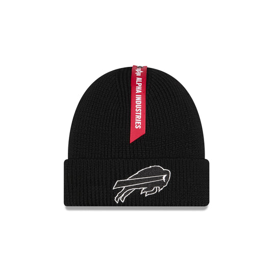 Alpha Industries x Buffalo Bills Black Cuff Knit Hat - New Era Cap
