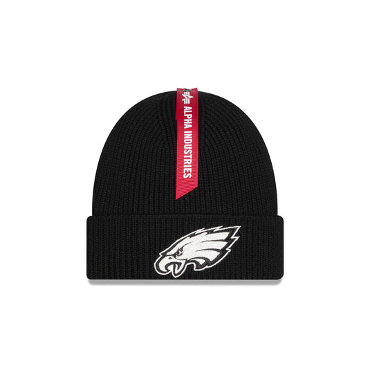 Alpha Industries x Philadelphia Eagles Black Cuff Knit Hat - New Era Cap
