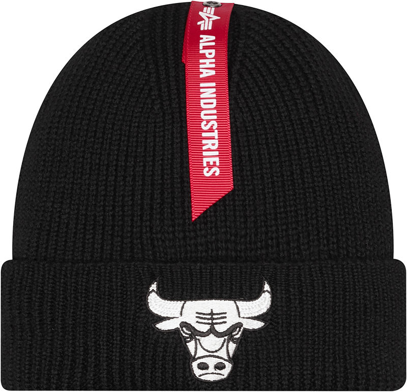 Alpha Industries x Chicago Bulls Black Cuff Knit Hat