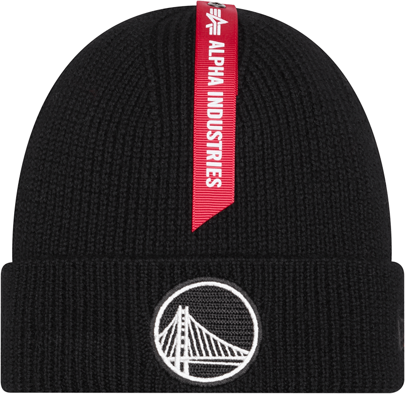 Alpha Industries x Golden State Warriors Black Cuff Knit Hat