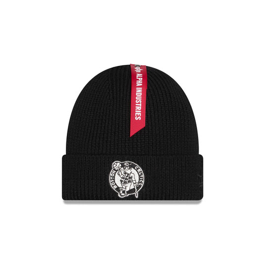 Alpha Industries x Boston Celtics Black Cuff Knit Hat - New Era Cap