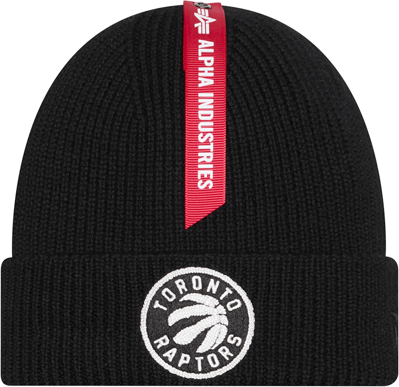 Alpha Industries x Toronto Raptors Black Cuff Knit Hat