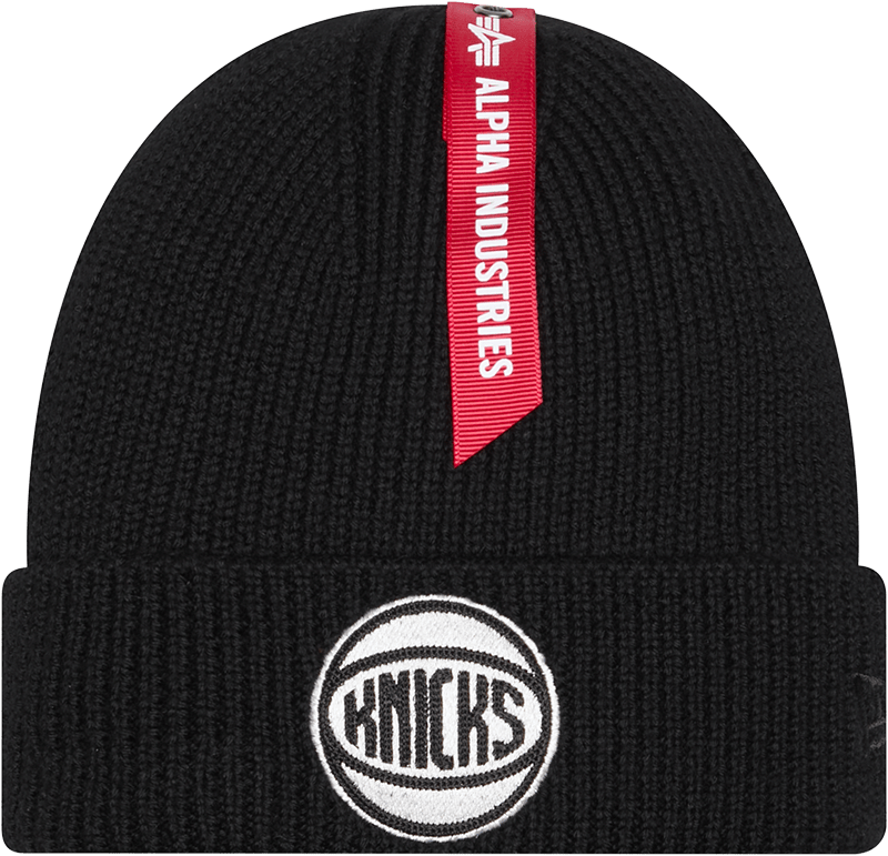 Alpha Industries x New York Knicks Black Cuff Knit Hat