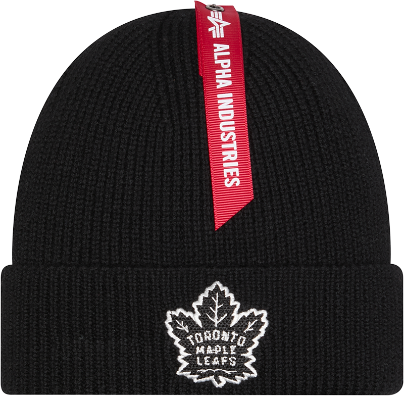 Alpha Industries x Toronto Maple Leafs Black Cuff Knit Hat