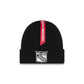 Alpha Industries x New York Rangers Black Cuff Knit Hat