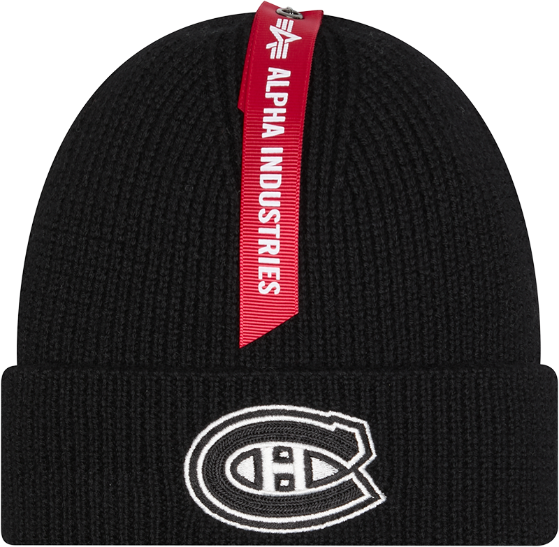 Alpha Industries x Montreal Canadiens Black Cuff Knit Hat
