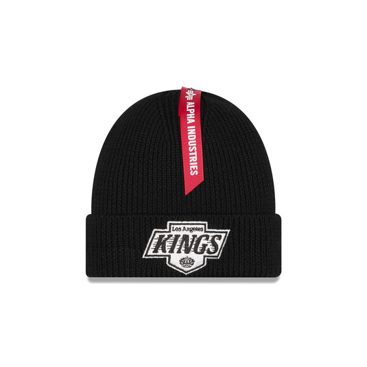 Alpha Industries x Los Angeles Kings Black Cuff Knit Hat - New Era Cap